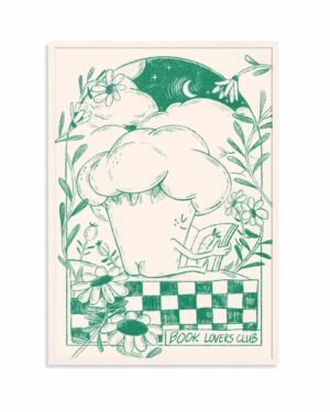 Book Lover Club, plakat autorski, Megivegi.