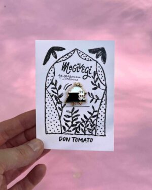 Don Tomato przypinka, Megivegi.
