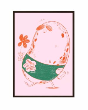 Happy Potato Club, plakat autorski, Megivegi.