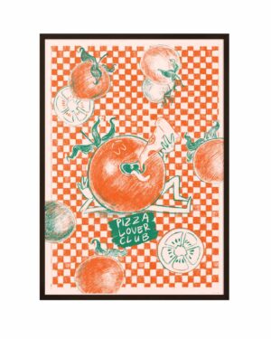 Pizza Lover Club, plakat autorski, Megivegi.