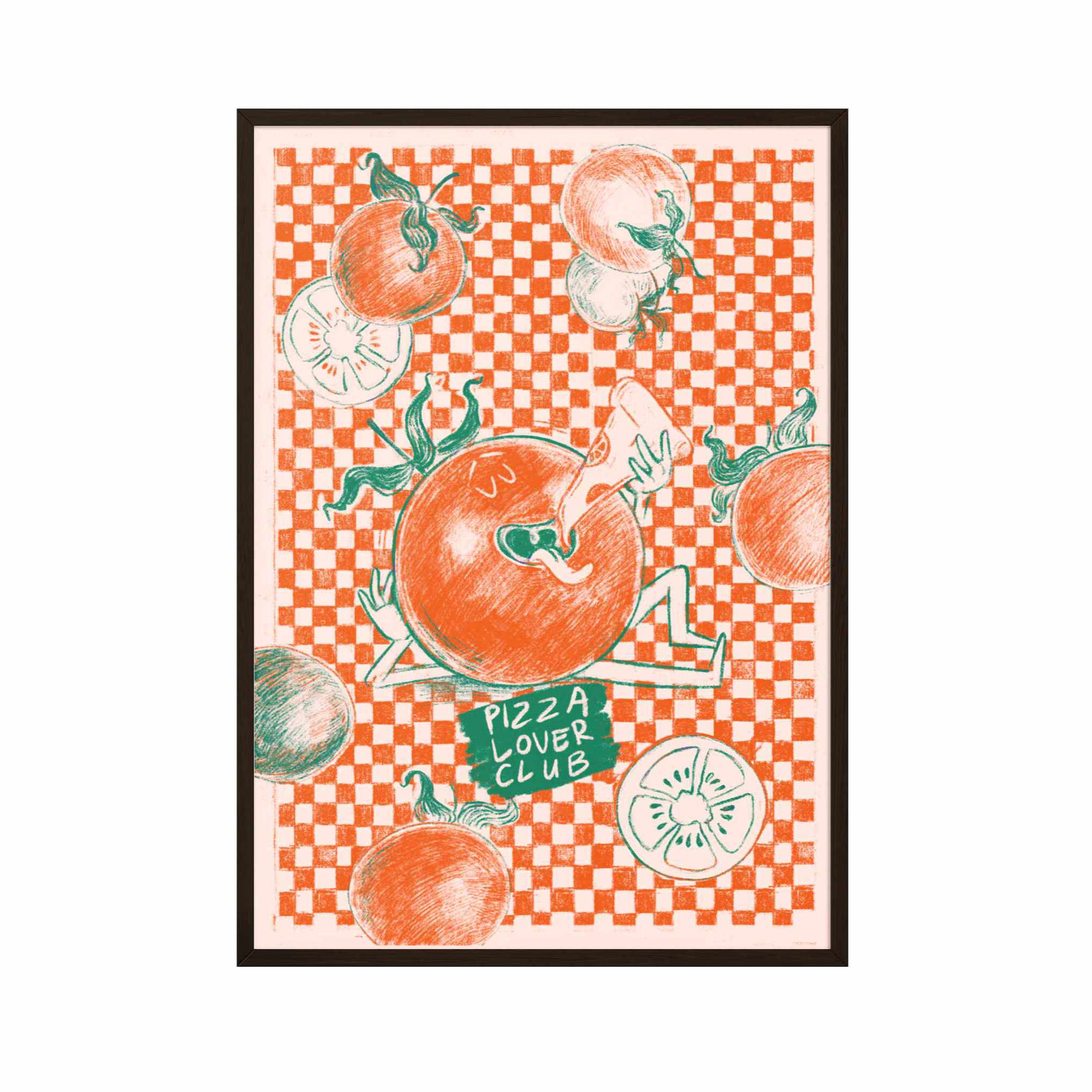 Pizza Lover Club, plakat autorski, Megivegi.