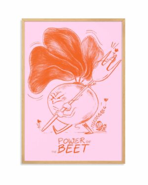 Power of the beet, plakat autorski, Megivegi.