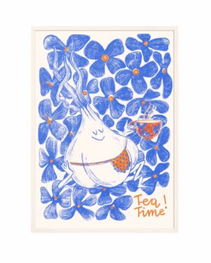 Tea time, plakat autorski, Megivegi.